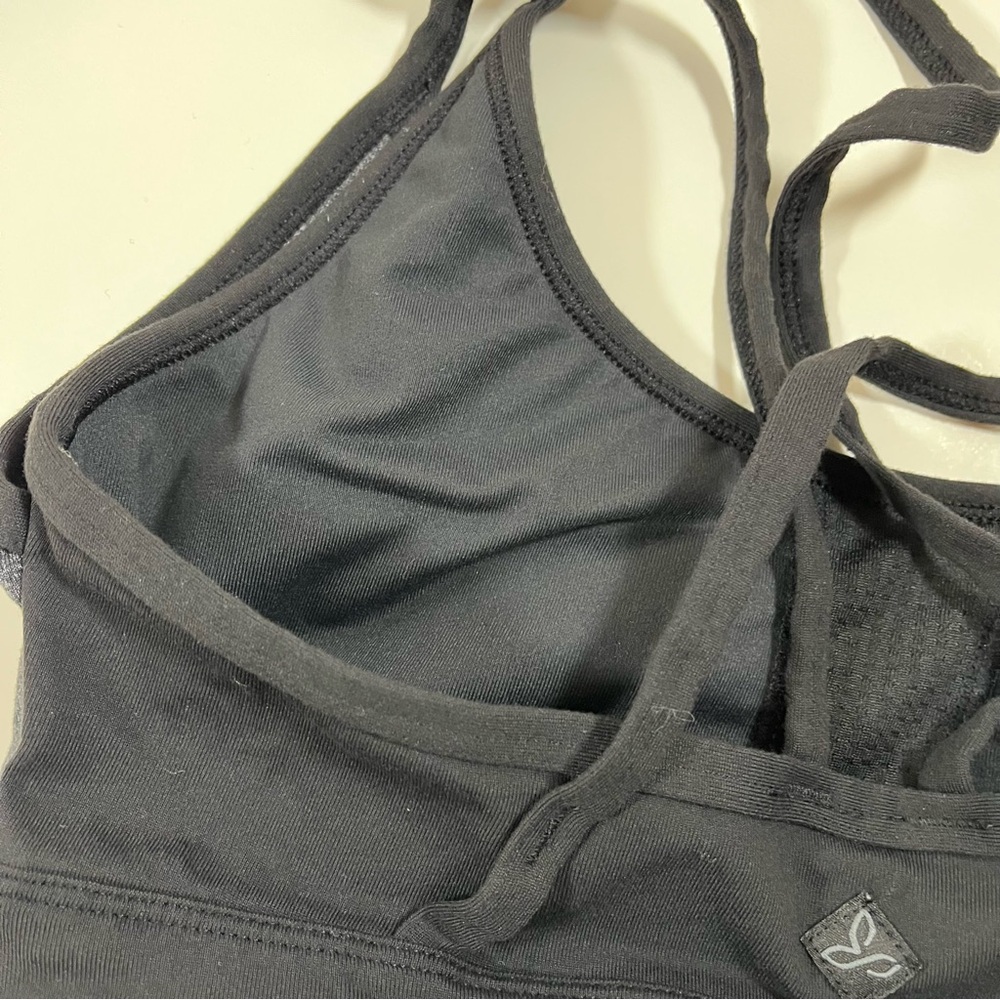 Prana size small Soleil Sports Bra Double-Strap Heather Charcoal - Picture 6 of 7